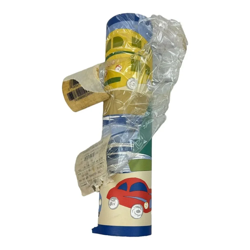 Laura Ashley Wallpaper Border 3 Rolls Children's Nursery Bus Cars Boat 32’x10”